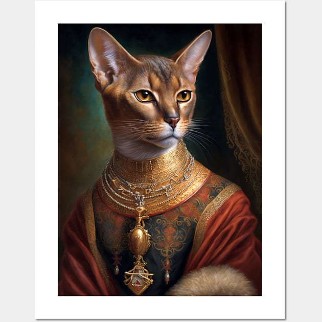 Royal Portrait of an Abyssinian Cat Wall Art by pxdg